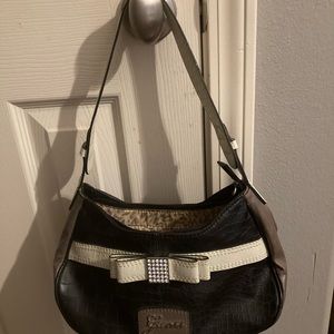 Guess crystal bow shoulder bag. With crystal bead replacement.
